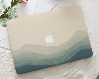 Gradient Blue Mountain Art Macbook Hard Protective Case Laptop Cover for 2026 Neo Air 15/13/11 A3449 Mac Pro 16/15/14/13 inch M5 M4 M3 M2 M1