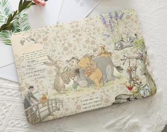 Winnie Pooh and Friends Cute Macbook Hard Protective Case Laptop Cover for Macbook Air 15/13/11 Pro 16/14 Inch 2022 M2 2024 2025 New M3 M4