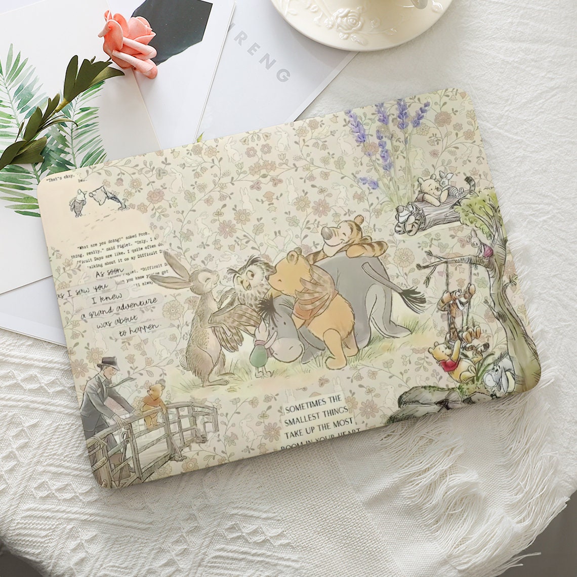 Winnie Pooh and Friends Cute Macbook Hard Protective Case Laptop Cover for Macbook Air 15/13/11 Pro 16/14 Inch 2022 M2 2024 2025 New M3 M4