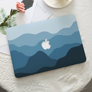 Blue Mountain Waves Macbook Protective Case Laptop Cover for Macbook Air 15/13/11 Macbook Pro 16/15/14/13 Inch 2022 M2 2024 2025 New M3 M4
