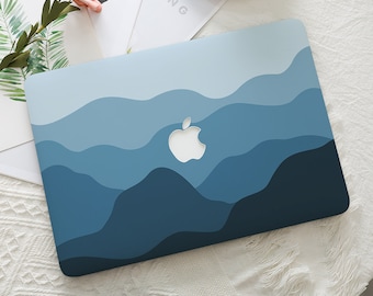 Funda protectora dura Blue Mountain Waves New Pro Mac para MacBook para Macbook Air 11/13 Pro 13/14/15/16 2008-2021 pulgadas