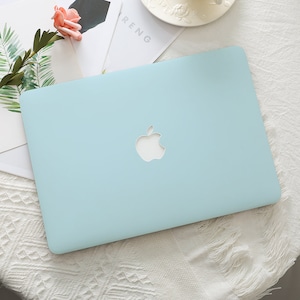 Lichtblauwe effen kleur Macbook harde beschermhoes voor Air 15/13/11 Macbook Pro 16/15/14/13 2025 2024 M4 M3 M2 M1 Mac 12 Inch Laptop Cover