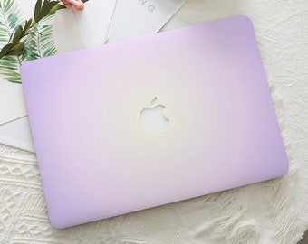 Purple Gradient Cute Macbook Hard Protective Case Mac Laptop Cover for 2025 Air 15/13/11 Inch A3240 Macbook Pro 13/14/15/16 2024 M4 M3 M2 M1