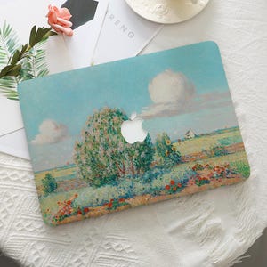 Impressionist Landscape Painting MacBook Hard Protective Case Laptop Cover for 2025 M4 Air 15/13 MacBook Pro 16/14/15/13 Inch M1 M2 M3 2024