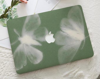 Psychedelic Butterfly Green Macbook Hard Case Laptop Cover for 2025 Macbook Air 15/13/11 Inch A3240 Macbook Pro 13/14/15/16 2024 M4 M3 M2 M1