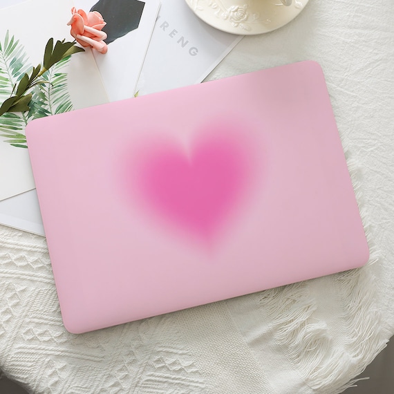 【casetif】MacBook Pro ケース　Pink&Ven Cute Heart Pink MacBook Hard Protective Case Laptop Cover