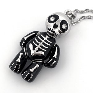Walking Dead Zombie Pendant Rhodium Plated Metal Alloy Set With Enamel And Sparkling Czech Crystals By JewelAriDesigns