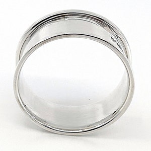 Plain Round Serviette Ring 925 Sterling Silver English Hallmarks By JewelAriDesigns image 6