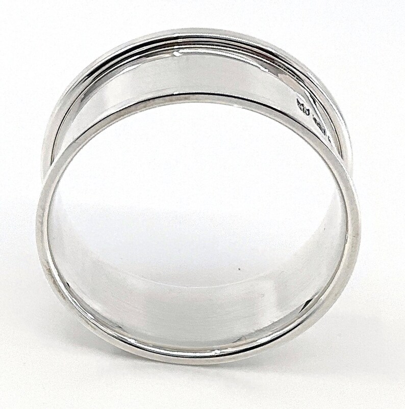 Plain Round Serviette Ring 925 Sterling Silver English Hallmarks By JewelAriDesigns image 6