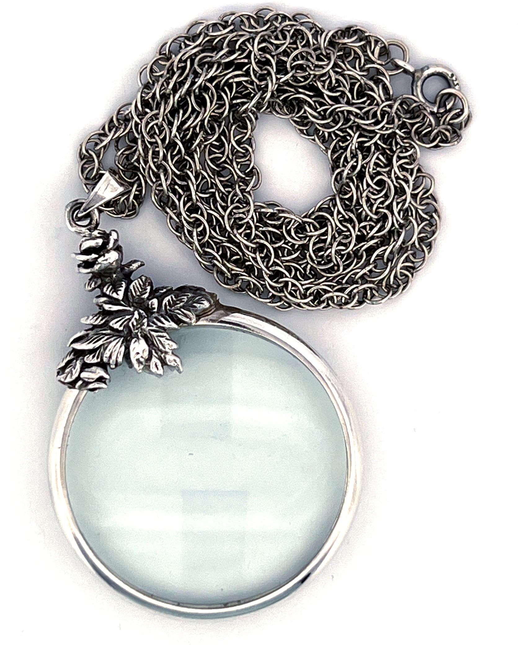 1PC 3x Draagbare Gift Uil Ketting Lezen Vergrootglas Decoratie Hanger Ketting Decoratieve Vergrootglas Loupe