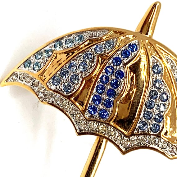 Broche Art Déco En Cristal Et Doré - Plaqué Or - État Très Bien