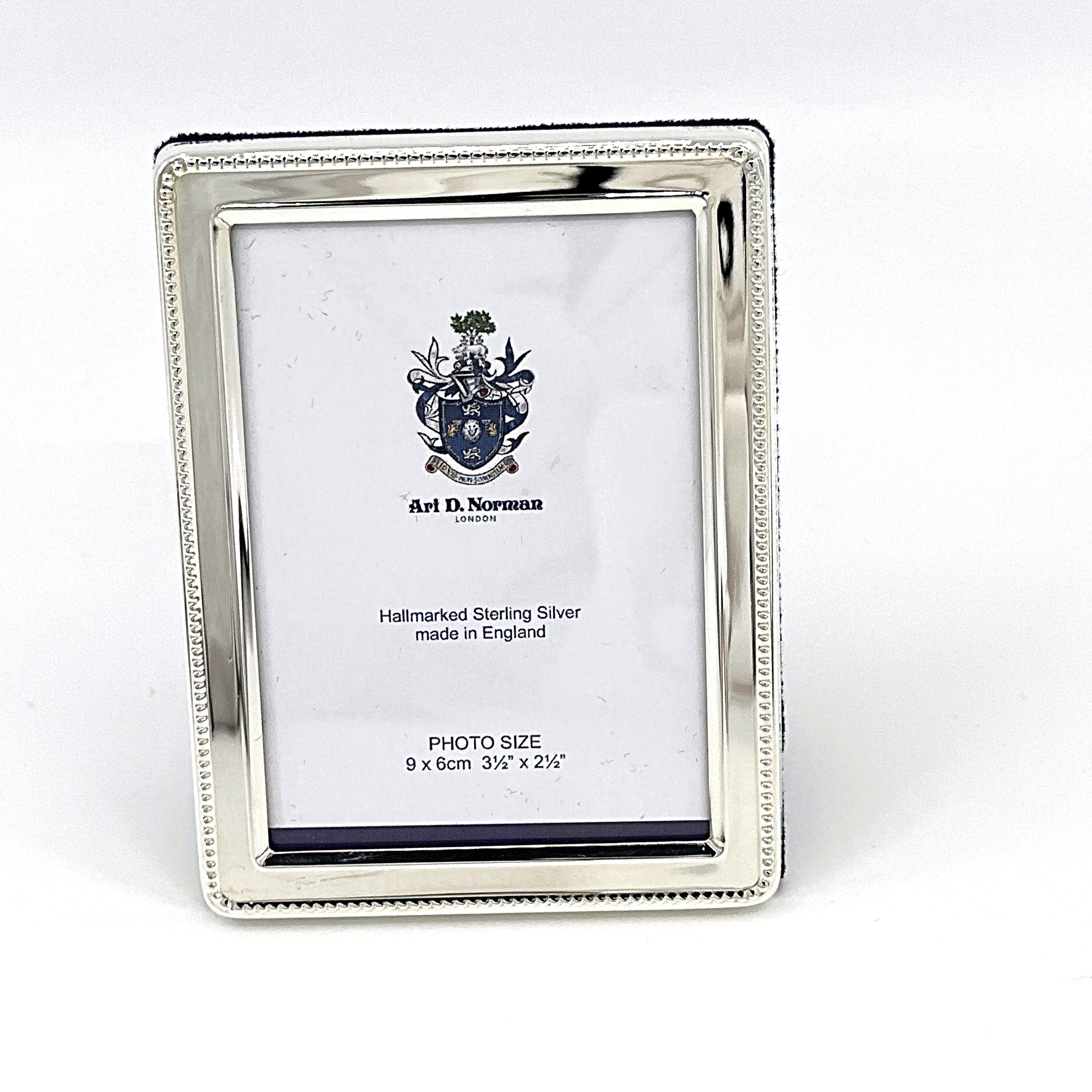 ビーズ付きフォトフレーム 925スターリングシルバー 英国製ホール