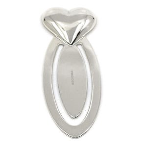 Heart Bookmark 925 Sterling Silver English Hallmarks By JewelAriDesigns