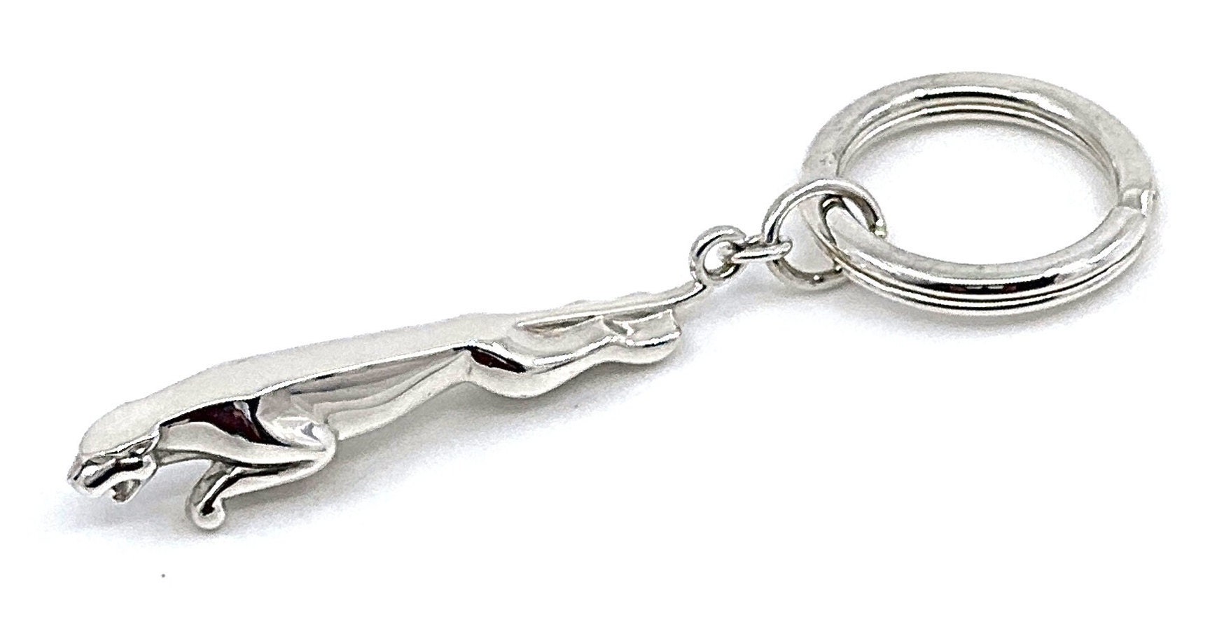 ☆nff☆ yearning keyringblack silver 4602753 Jaguar Keyring 925 Sterling Silver English Hallmarks by