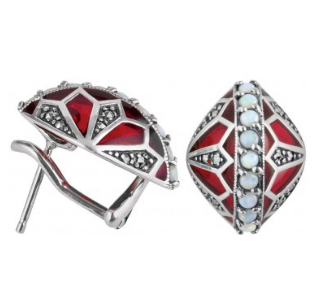 Elegant Earrings Elizabethan Style 925 Sterling Silver English Etsy