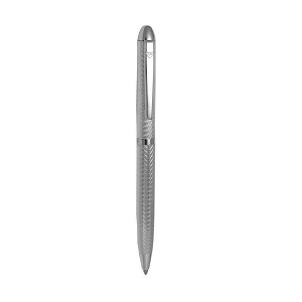 Engine Turned Wave Design Ballpoint Pen 925 Sterling Silver English Hallmarks  By JewelAriDesigns