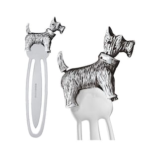 Scottie Dog Bookmark Victorian Style 925 Sterling Silver English Hallmarks With Moving Articulated Scottie Dog By JewelAriDesigns