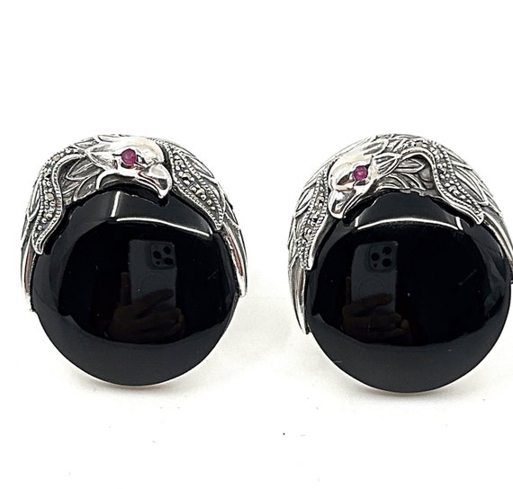Eagle with Red Gem Earrings Eagle with Red Gem Earrings