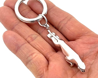 Jaguar Animal Keyrings Jaguar Keyring 925 Sterling Silver English