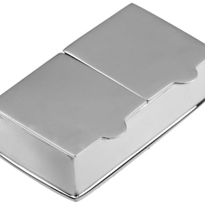 Portapillole rettangolare a doppio scomparto in argento sterling 925 con punzoni inglesi di JewelAriDesigns