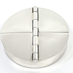 Round 4 Compartment Plain Pill Box 925 Sterling Silver English Hallmarks By JewelAriDesigns