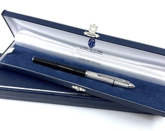Silberclip Füllfederhalter 3035 Mit Geschenkbox - Klassisches Design, Für Tintenpatronen Oder Konverter, Elegantes Schreibgerät