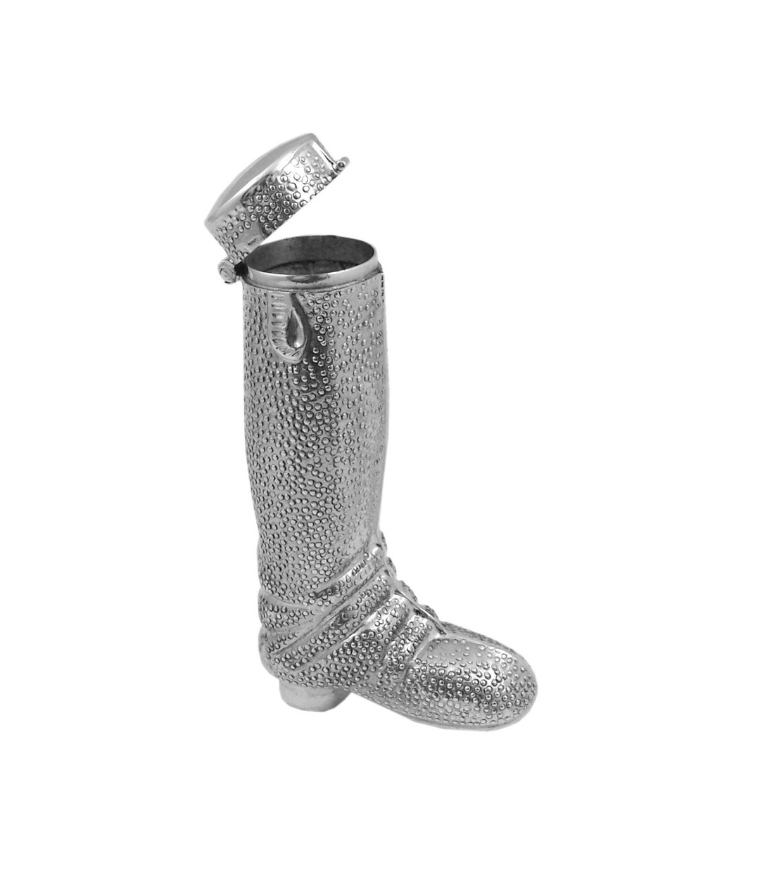 Riding Boot Pillbox Victorian Style 925 Sterling Silver English ...