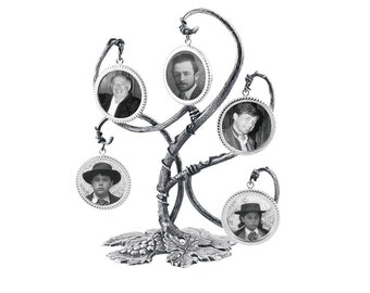 Family Tree Miniature Photo Frame Holder Victorian Style 925 Sterling Silver English Hallmarks By JewelAriDesigns
