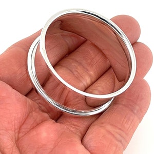 Plain Round Serviette Ring 925 Sterling Silver English Hallmarks By JewelAriDesigns image 3