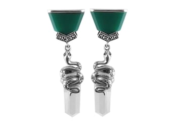 Orecchini lunghi con nappa in argento sterling 925 da donna