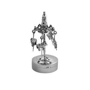 Merry Go Round On Round Pill Box 925 Sterling Silver English Hallmarks By JewelAriDesigns