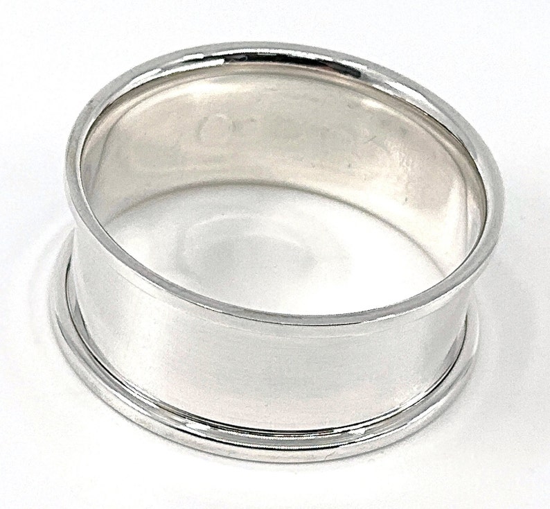 Plain Round Serviette Ring 925 Sterling Silver English Hallmarks By JewelAriDesigns image 4