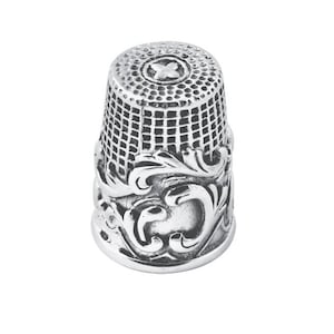 Embossed Thimble Victorian Style 925 Sterling Silver English Hallmarks By JewelAriDesigns
