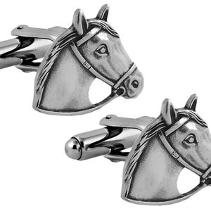 Horse Head Cufflinks 925 Hallmarked Sterling Silver By JewelAriDesigns
