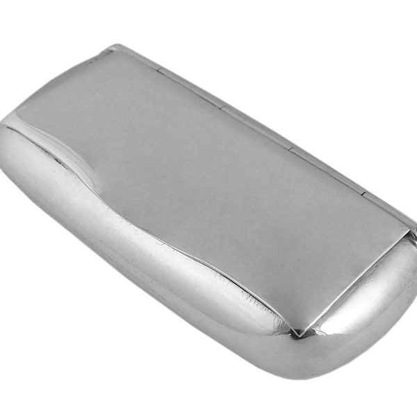 Plain Pill Box Snuff Box 925 Sterling Silver English Hallmarks By JewelAriDesigns