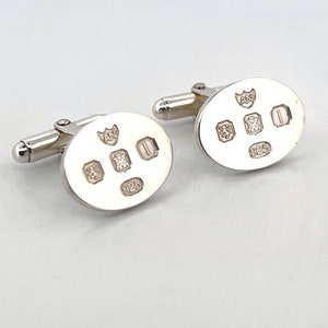 Oval Cufflinks Feature Hallmark 925 Sterling Silver By JewelAriDesigns