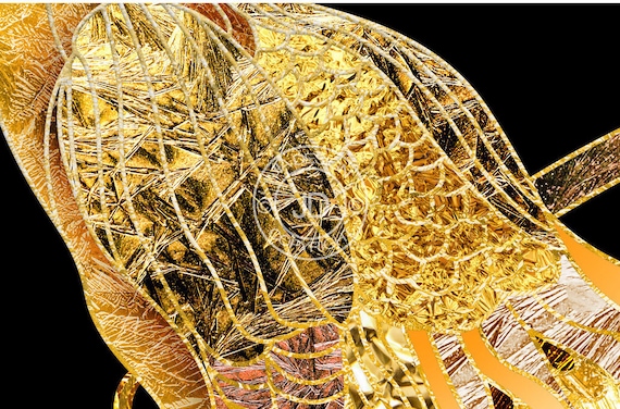金箔装飾の孔雀絵画 金箔装飾の孔雀絵画 - メルカリ