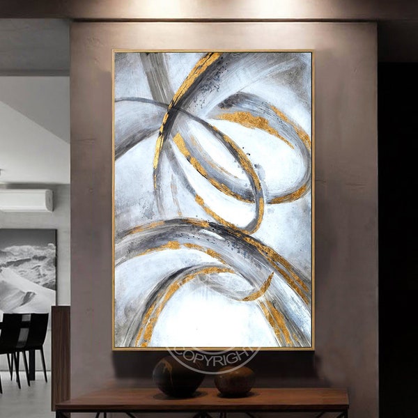 Gray Abstract Art Etsy