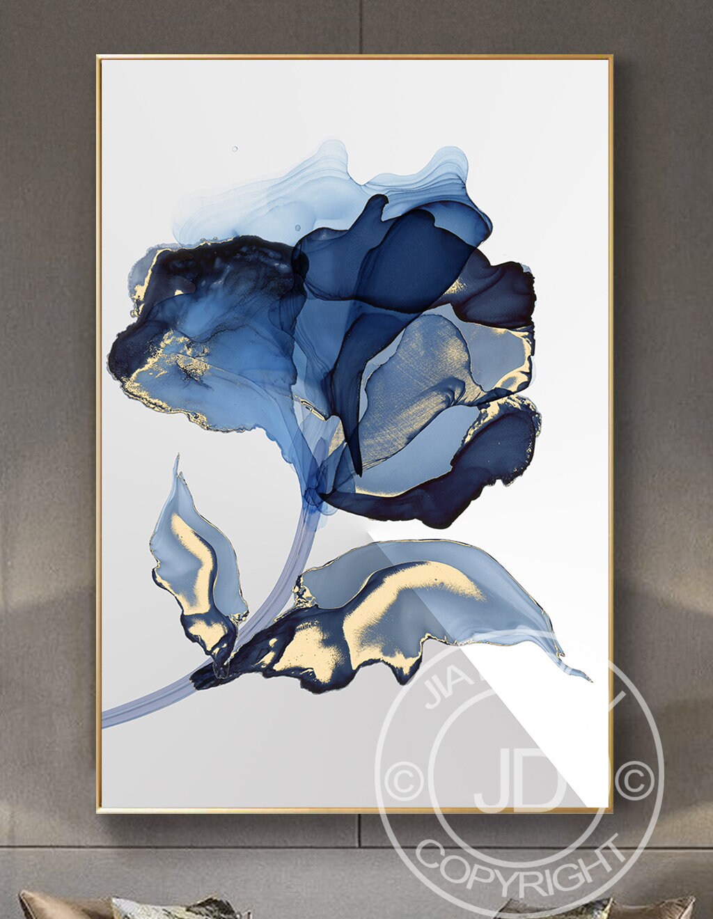 Abstract Watercolor Rose Painting Luxury Printable Large Wall - Etsy