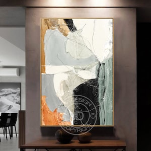 Printable Oil painting Modern light Luxury entryway decorative painting Golden Abstract Minimalist Corridor wall art canvas digital print
