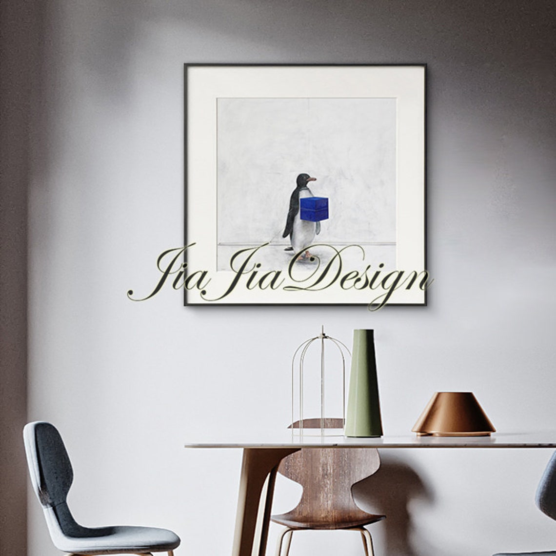 Printable Square Wall Art Prints Cute Animal With Box - Etsy
