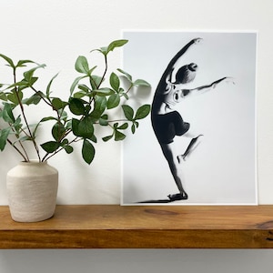 Charcoal Figure Drawing - Fine Art Print - Black and White - Ballerina