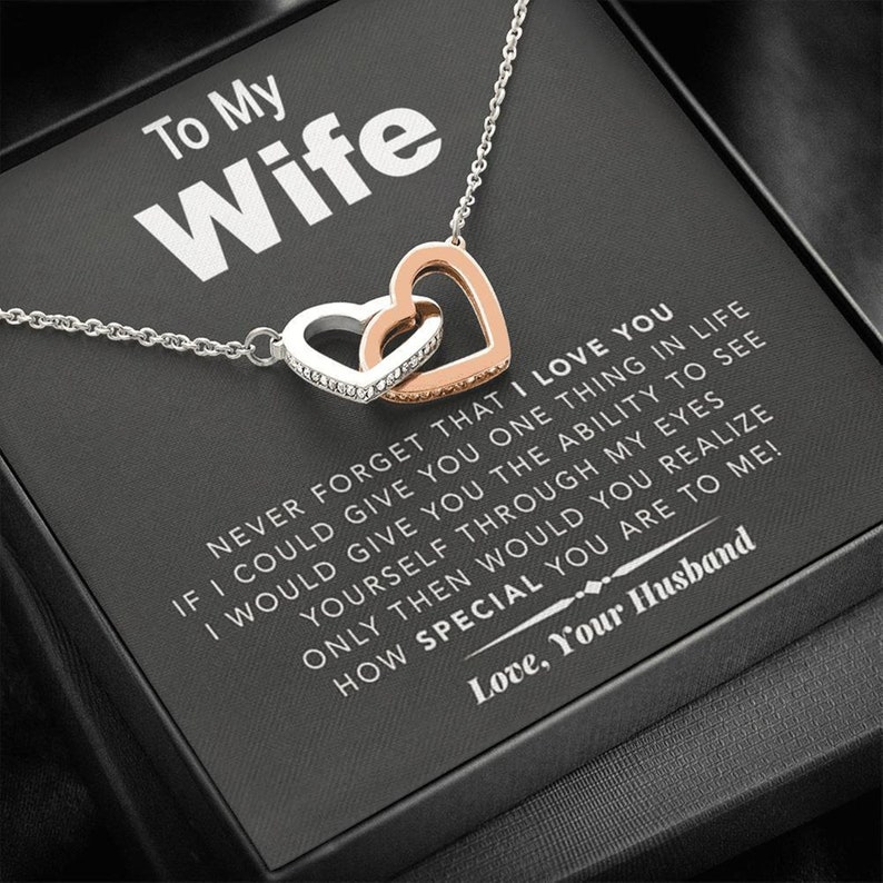 To My Wife Gifts Never Forget That I Love You Necklace For Wife Anniversary Day Valentine Day Birthday Christmas Gifts For Wife