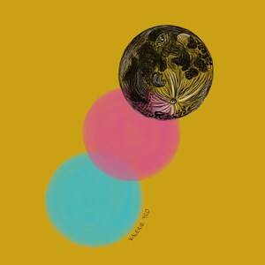 Moon with Circles Digital Print