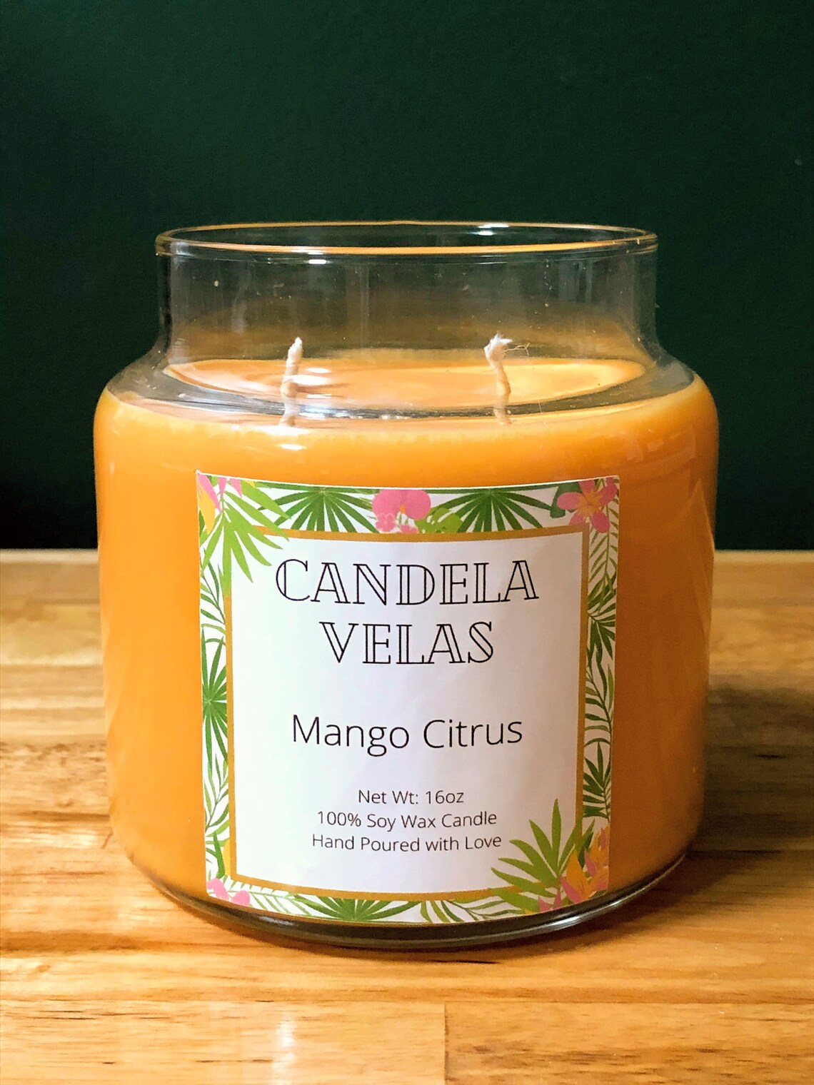 Mango Citrus Scented Candle Soy Candle Hand Made Candle Etsy