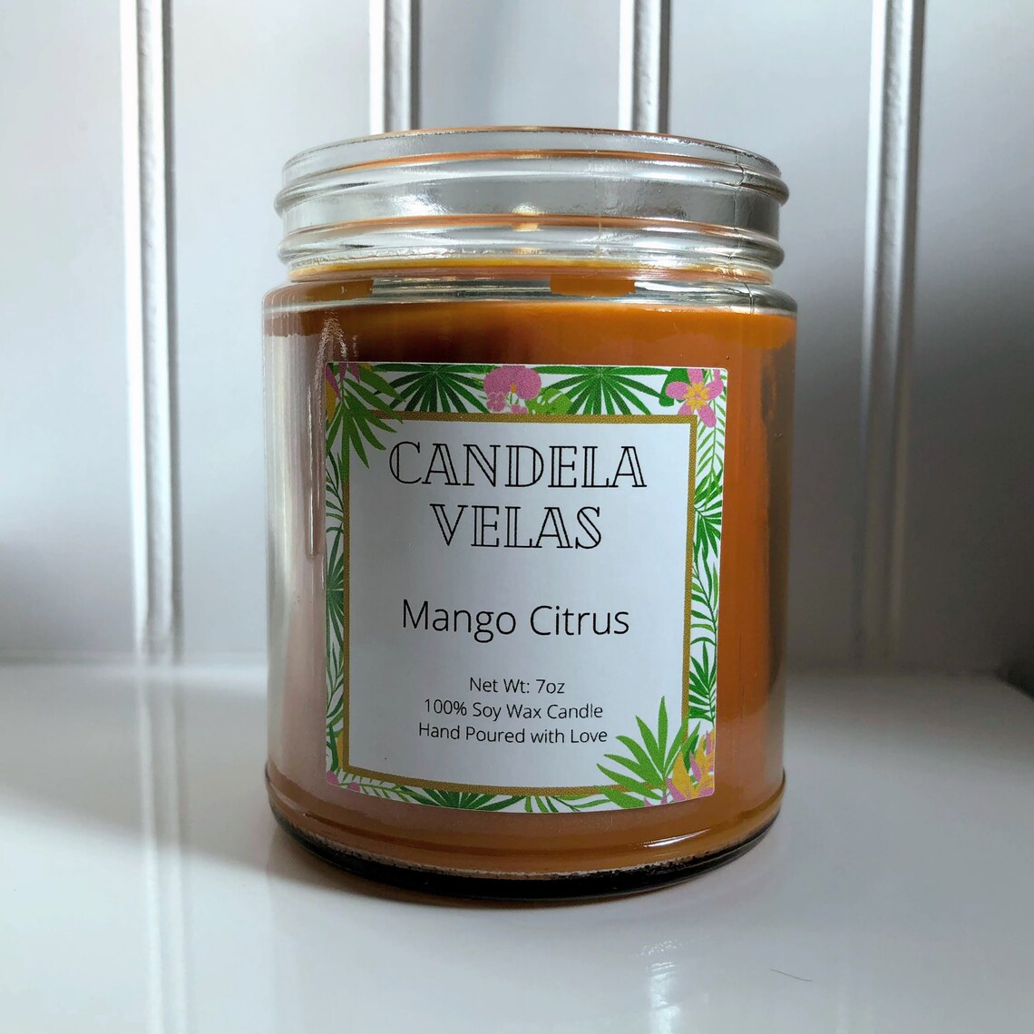 Mango Citrus Scented Candle Soy Candle Hand Made Candle Etsy