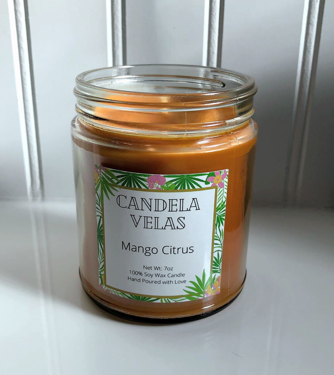 Mango Citrus Scented Candle Soy Candle Hand Made Candle Etsy