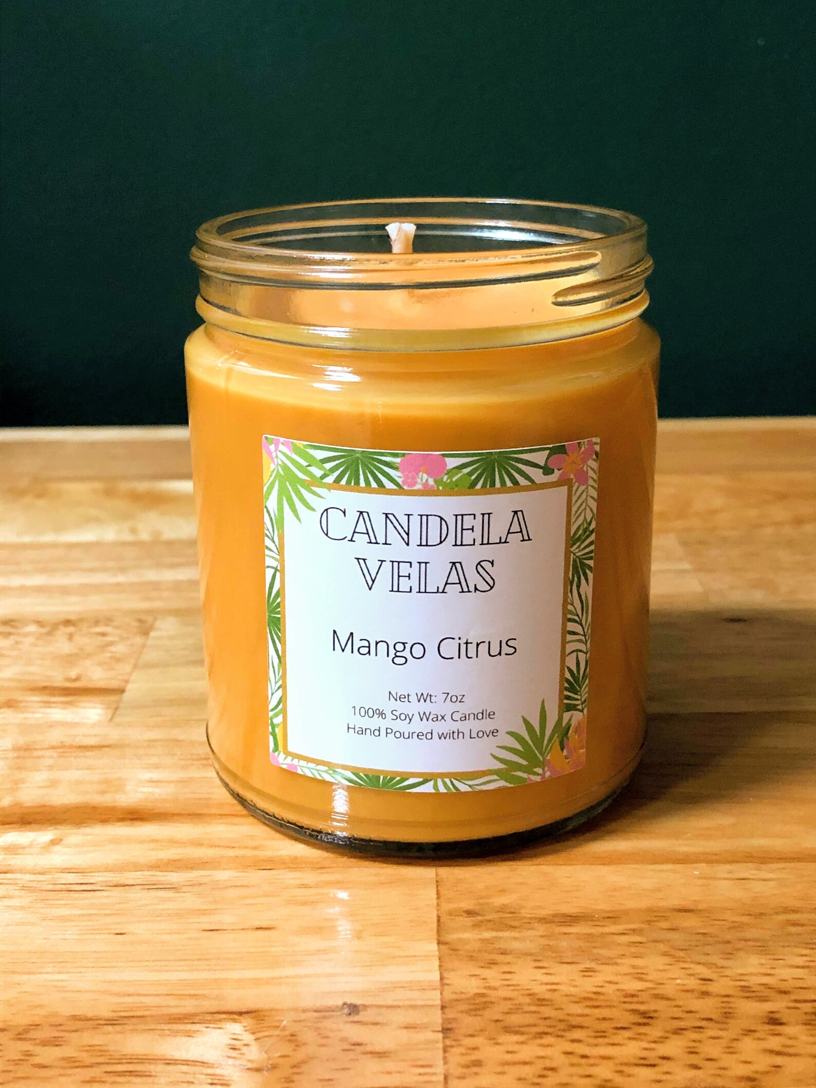 Mango Citrus Scented Candle Soy Candle Hand Made Candle Etsy