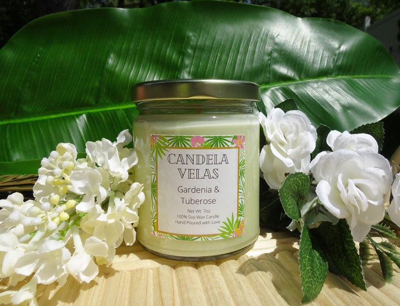 Gardenia & Tuberose Scented Soy Candle Soy Candle Gardenia Etsy