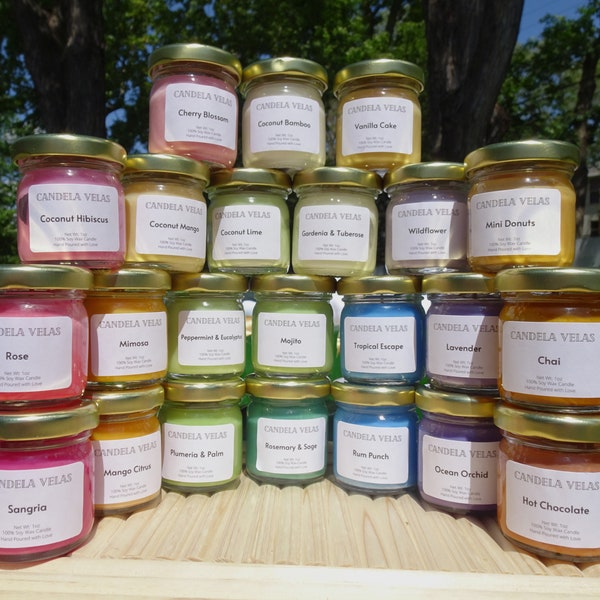 Mini-bougies de soja parfumées : cadeau de Noël, cadeau de Noël, 1 oz